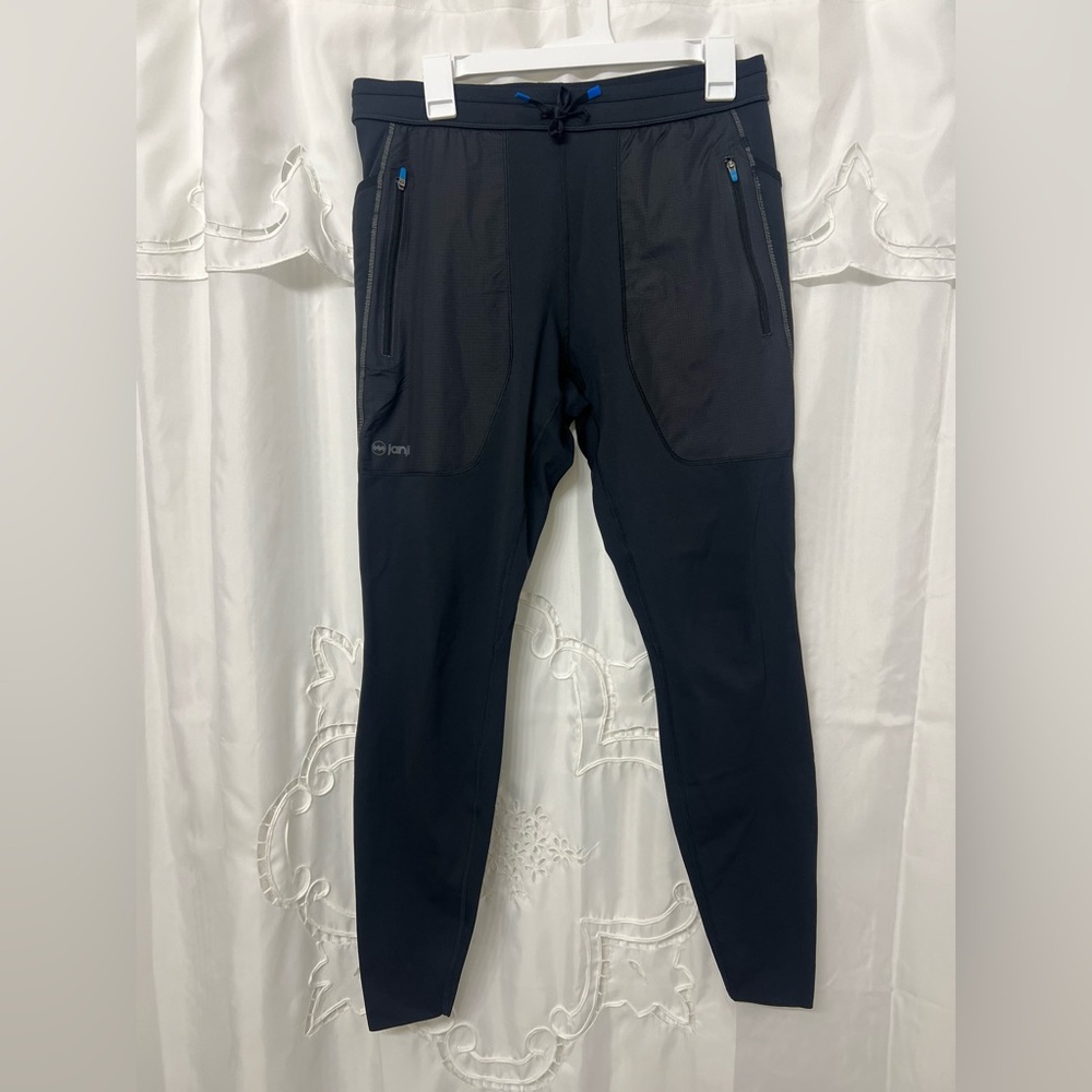 Janji Boreal Fleece Running Tights Men’s Large Black Thermal Trail Zip Pocket - Picture 8 of 13